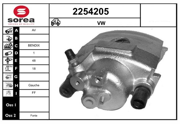 Etrier frana 2254205 EAI