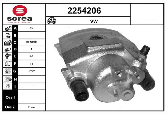 Etrier frana 2254206 EAI