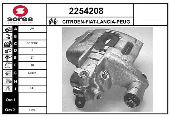 Etrier frana 2254208 EAI
