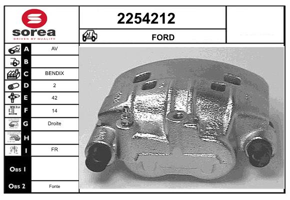 Etrier frana 2254212 EAI