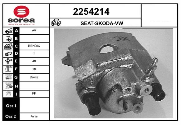 Etrier frana 2254214 EAI