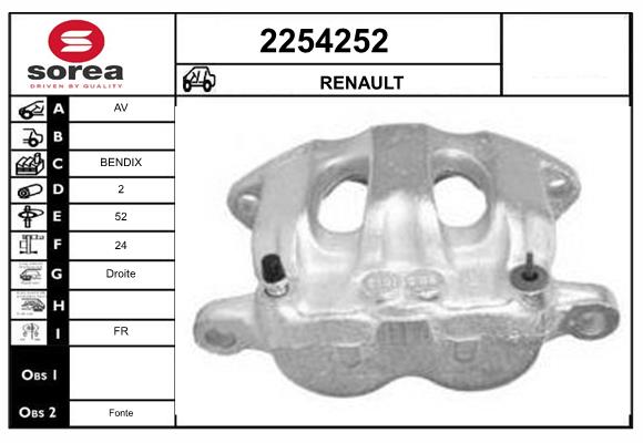 Etrier frana 2254252 EAI