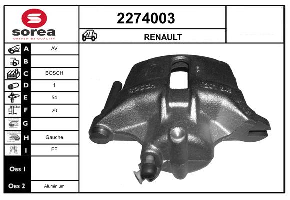 Etrier frana 2274003 EAI