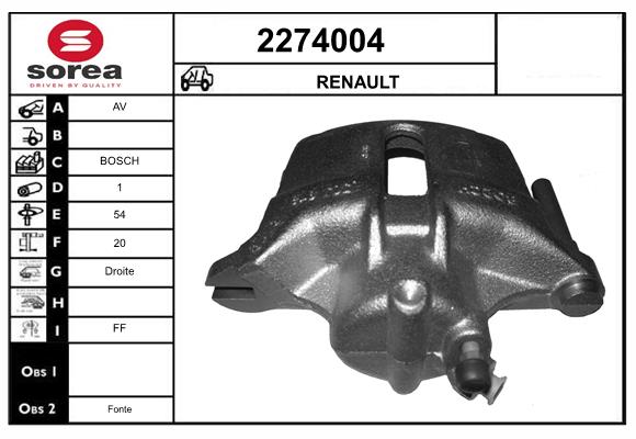 Etrier frana 2274004 EAI