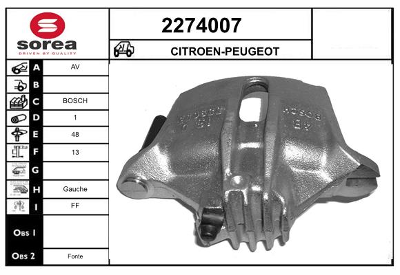 Etrier frana 2274007 EAI