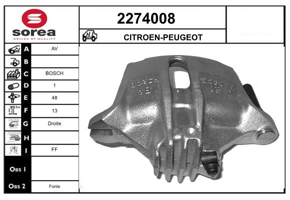 Etrier frana 2274008 EAI