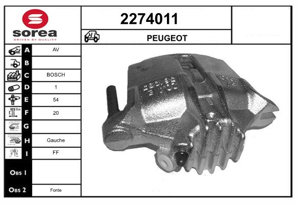 Etrier frana 2274011 EAI