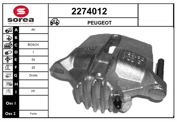 Etrier frana 2274012 EAI