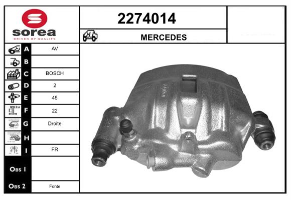 Etrier frana 2274014 EAI