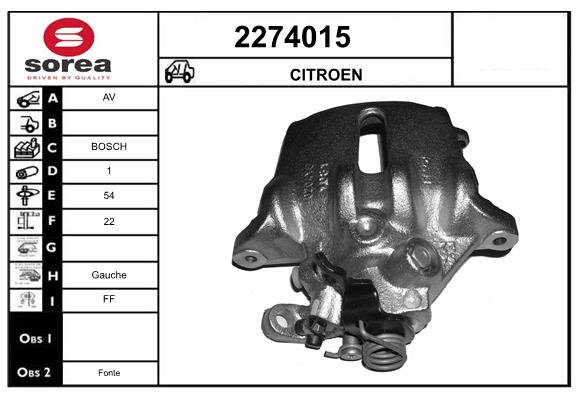 Etrier frana 2274015 EAI
