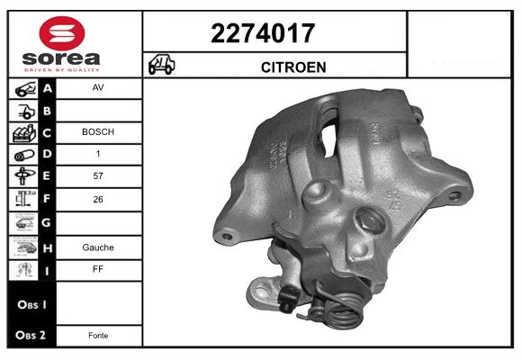 Etrier frana 2274017 EAI