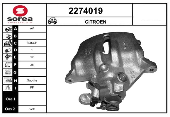 Etrier frana 2274019 EAI