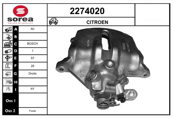 Etrier frana 2274020 EAI