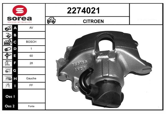 Etrier frana 2274021 EAI