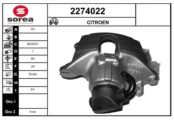 Etrier frana 2274022 EAI