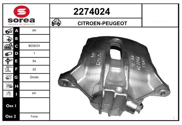 Etrier frana 2274024 EAI
