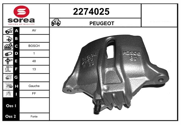 Etrier frana 2274025 EAI