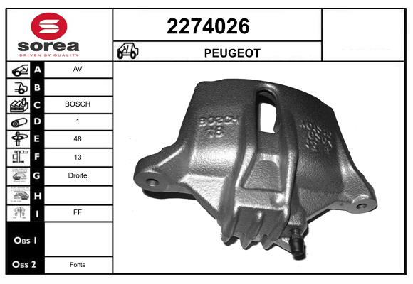 Etrier frana 2274026 EAI