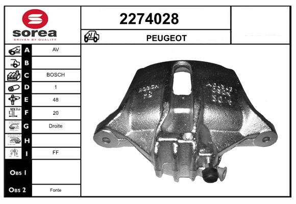 Etrier frana 2274028 EAI