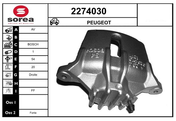 Etrier frana 2274030 EAI