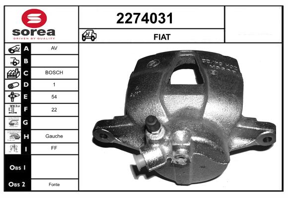 Etrier frana 2274031 EAI