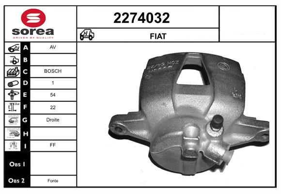 Etrier frana 2274032 EAI