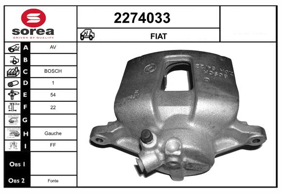 Etrier frana 2274033 EAI