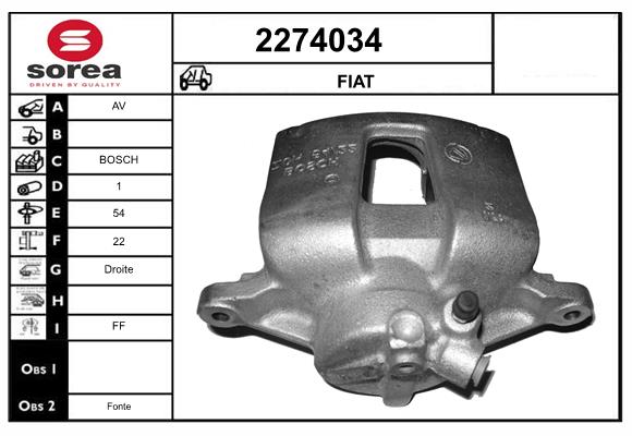 Etrier frana 2274034 EAI