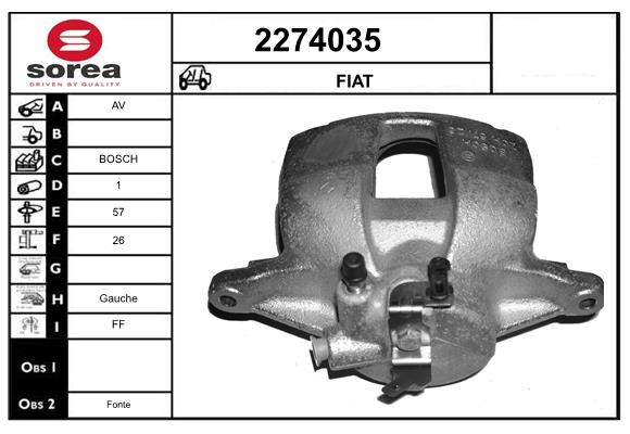 Etrier frana 2274035 EAI