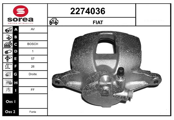 Etrier frana 2274036 EAI