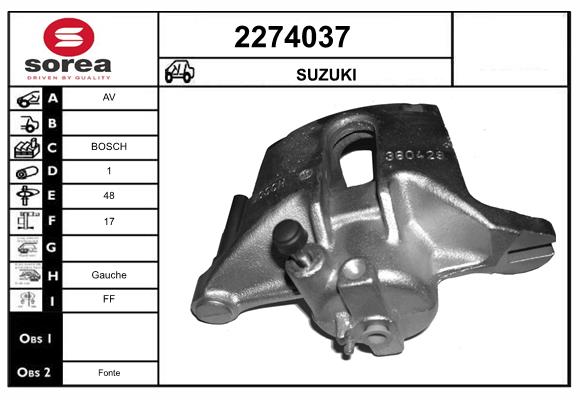 Etrier frana 2274037 EAI