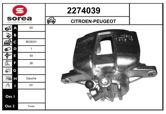 Etrier frana 2274039 EAI