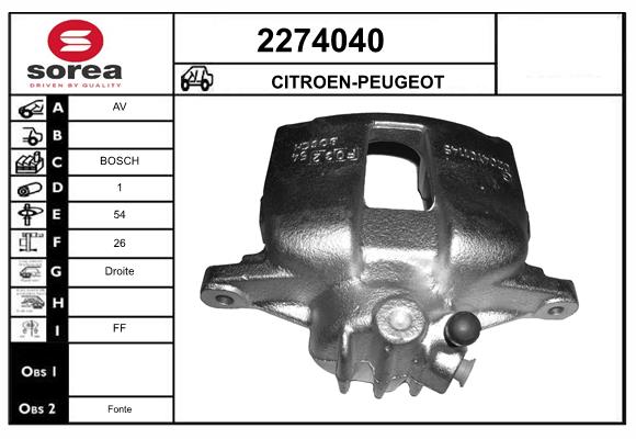 Etrier frana 2274040 EAI