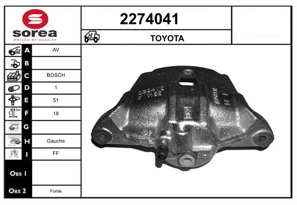 Etrier frana 2274041 EAI