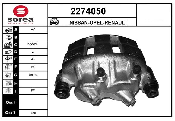 Etrier frana 2274050 EAI