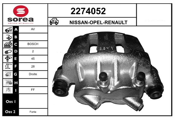 Etrier frana 2274052 EAI