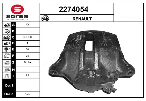 Etrier frana 2274054 EAI