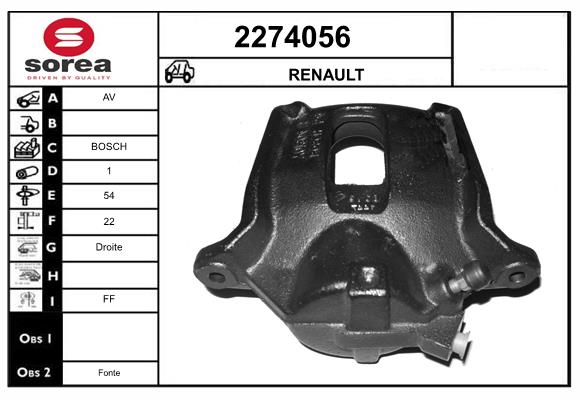 Etrier frana 2274056 EAI
