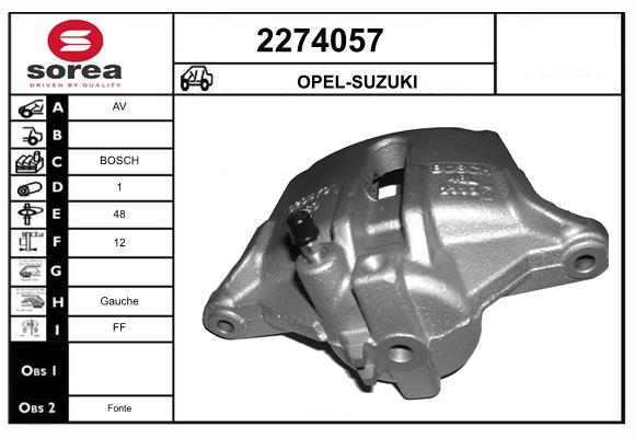 Etrier frana 2274057 EAI