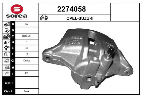 Etrier frana 2274058 EAI