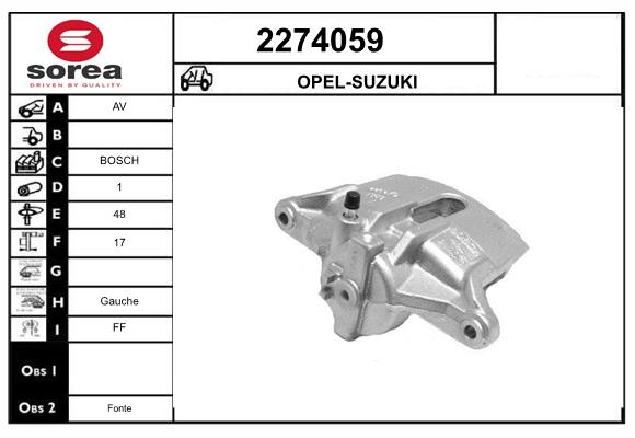 Etrier frana 2274059 EAI