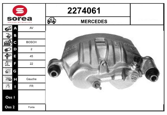 Etrier frana 2274061 EAI