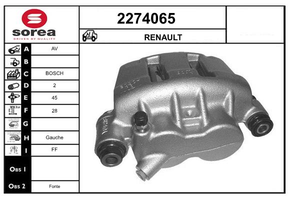 Etrier frana 2274065 EAI