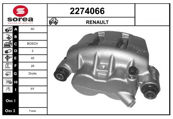 Etrier frana 2274066 EAI