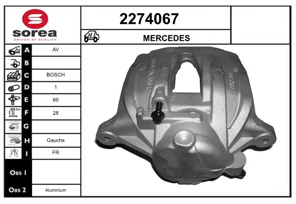 Etrier frana 2274067 EAI