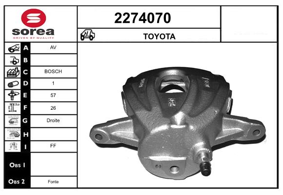 Etrier frana 2274070 EAI