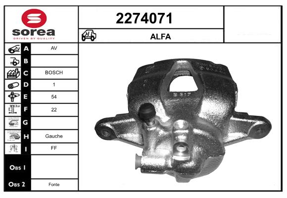 Etrier frana 2274071 EAI