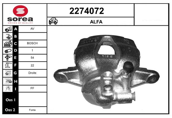 Etrier frana 2274072 EAI