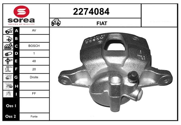 Etrier frana 2274084 EAI
