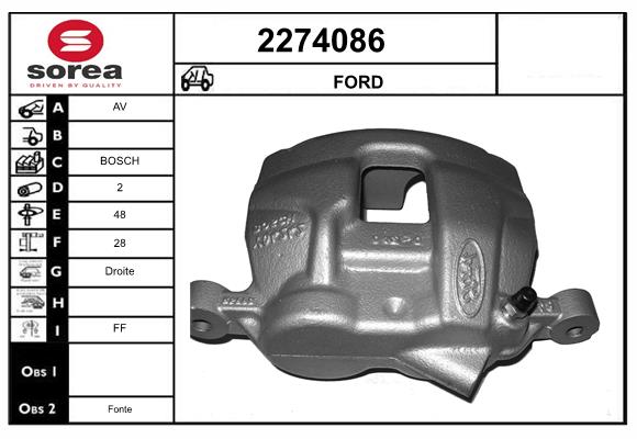 Etrier frana 2274086 EAI